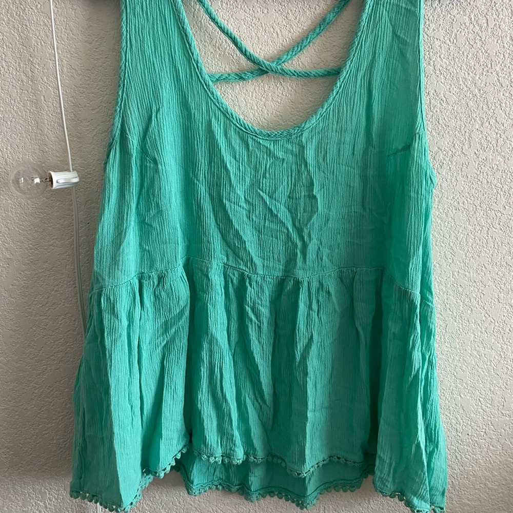 Tank top with criss cross back